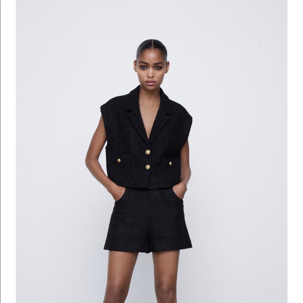 Zara black vest